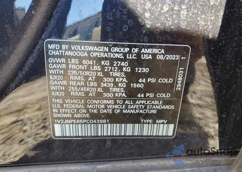 2023 Volkswagen Id.4 Pro S Plus from USA, damaged, VIN 1V2JNPE85PC043981